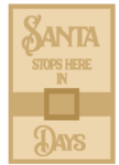 3MM MDF Rectangular Layered Plaque – Santa Stops Here  Belt Buckle Chalkboard