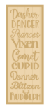 3MM MDF Layered Reindeer Name Plaque