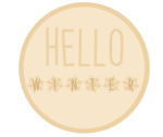 3mm mdf Layered Circle - Hello Winter