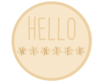3mm mdf Layered Circle - Hello Winter