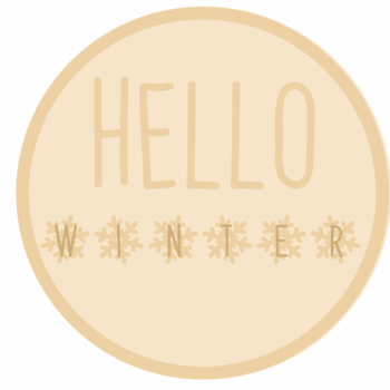 3mm mdf Layered Circle - Hello Winter