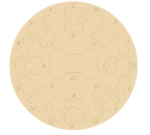 4mm Oak Veneer Circular Dog Bone Advent Calendar (etched numbers)