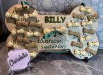 4mm Oak Veneer Bone Shape Dog Advent Calendar (etched)(not personalised)(no numbers)