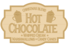 3MM MDF Layered Plaque - Hot Chocolate