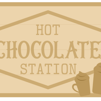 3MM MDF Layered Rectangular Plaque - Hot Chocolate Station