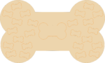 4mm Oak Veneer Bone Shape Dog Advent Calendar (etched)(not personalised)(no numbers)