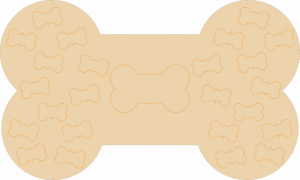 4mm Oak Veneer Bone Shape Dog Advent Calendar (etched)(not personalised)(no numbers)