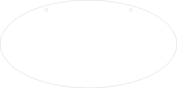 15cm Acrylic Oval (Pack of 10)