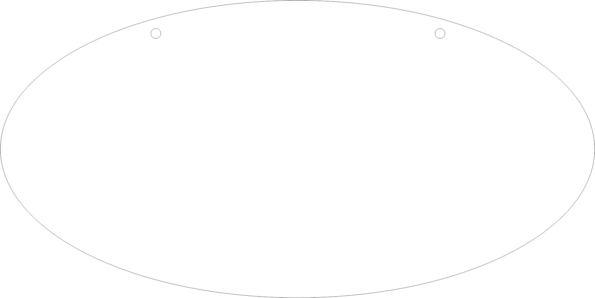 15cm Acrylic Oval (Pack of 10)