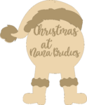 3mm mdf Layered Fat Santa Christmas at the sign (legs hanging)