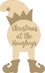 3mm mdf Layered Christmas at the sign Elf (legs hanging)