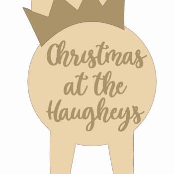 3mm mdf Layered Christmas at the sign Elf (legs hanging)