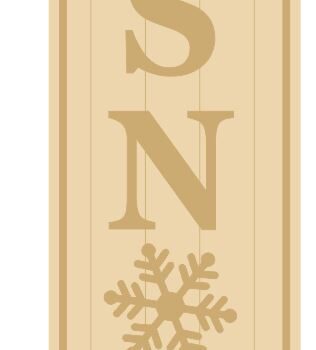 3MM MDF Layered Tall Leaner sign - Let it SNOW
