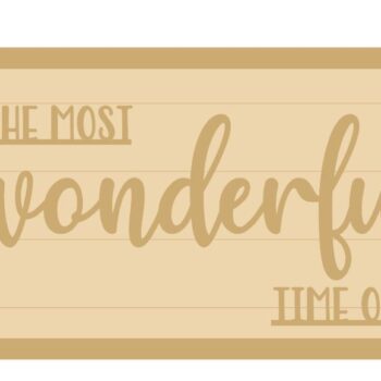 3MM MDF Layered Rectangular Plaque - It's the most wonderful time of year