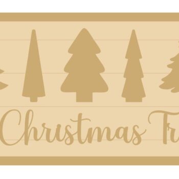 3MM MDF Layered Rectangular Plaque - O Christmas Tree