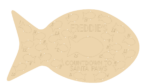 4mm Personalised Oak Veneer Fish Shape Cat Advent Calendar (etched)