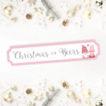 Printed Christmas Street Sign – Grey or Red and Pink Gnomes/Gonks
