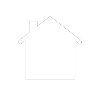 10cm Acrylic House Shape (Pack of 10)