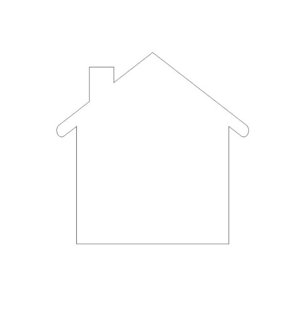 10cm Acrylic House Shape (Pack of 10)