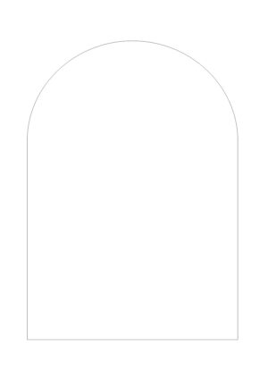 A5 Rectangle Acrylic Sheet (210mm x 148mm) ARCHED