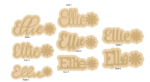 3mm MDF Personalised Double Layered Name