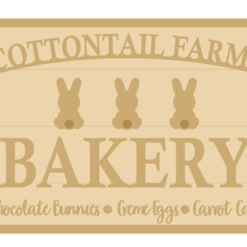 3MM MDF Layered Rectangular Plaque - Cotton Tail Farms Bakery