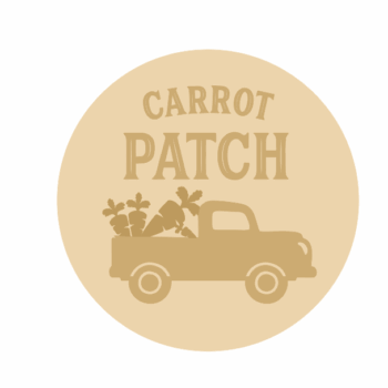 3MM MDF Layered Carrot Patch Circle with Truck