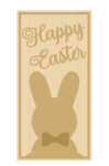 3MM MDF Layered Tall Leaner sign - Happy Easter with large bunny shape