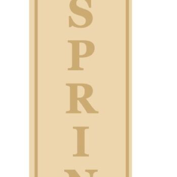 3MM MDF Layered Tall Leaner sign - Hello Spring