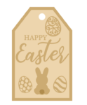 3MM MDF Layered Tag - Happy Easter