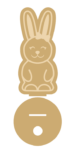 4mm Oak Veneer Layered Bunny Boy and Girl + 3mm mdf top layer