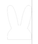 15cm Acrylic Bunny Head (Pack of 10)