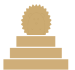 3 Tier MDF Separate Block Set with engraved hedgehog