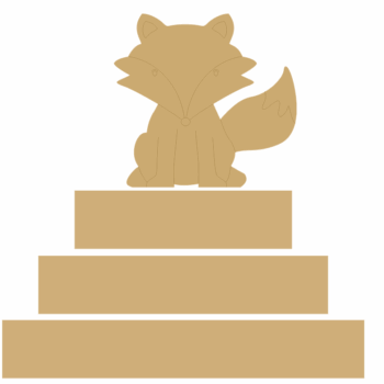 3 Tier MDF Separate Block Set with engraved fox