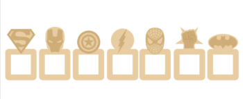 3mm MDF Superhero Light Surround - choose from options
