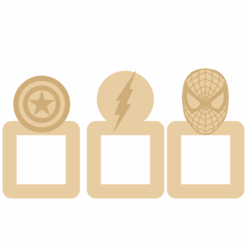 3mm MDF Superhero Light Surround - choose from options