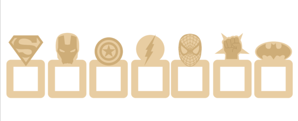 3mm MDF Superhero Light Surround - choose from options