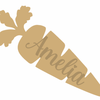 3mm mdf Hanging Carrot with Name