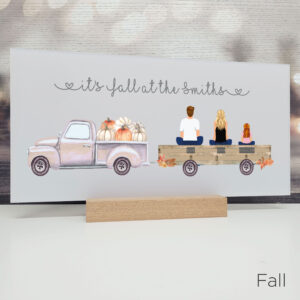 Printed Autumn or Fall Truck Plaque
