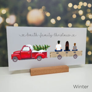 Printed Winter Truck Plaque
