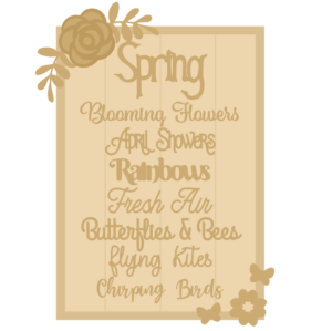 3MM MDF A3 Layered Rectangle - Spring Quote Sign