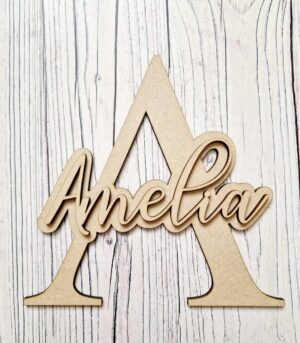 4mm Letter with Stick on Welded Name