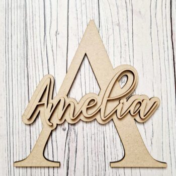 4mm Letter with Stick on Welded Name