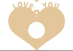 3mm mdf or 4mm Oak Veneer Lindt Love You Heart