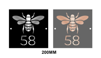Double Layer Square Bee Personalised Door Sign with stand offs