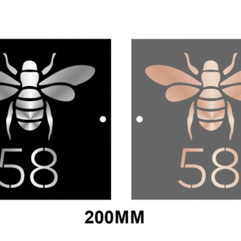 Double Layer Square Bee Personalised Door Sign with stand offs