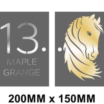 Double Layer Rectangle with Horse Head Personalised Door Sign with stand offs