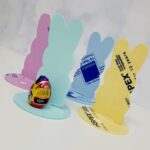 3mm Pastel Acrylic Bunny Egg Holder on Stand