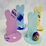 3mm Pastel Acrylic Bunny Egg Holder on Stand