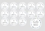3mm Acrylic Milestone Discs Set - Blue Arrows Design